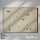【40x50cm】FINE LITTLE DAY - SWIMMERS POSTER, SAND アートプリント/ポスター 北欧 シンプル ウォールインテリア ...