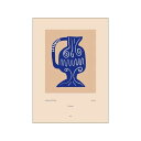 【A4】Renske Herder - Ceramic Pitcher in blue アートプリント/アートポスター 北欧 デンマーク メール便送料無料