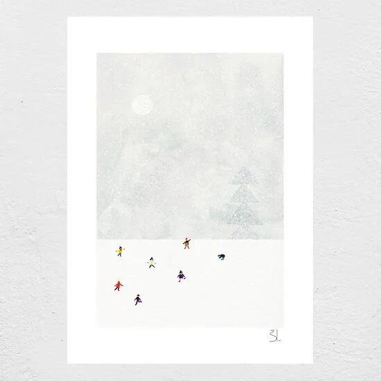 BLANCA GOMEZSNOWBALL FIGHTA3 アートプリント/ポスター スペインからBlanca Gomezのポスターが入荷！ Human Empireにも作品を提供しているスペインのBlanca Gomezによるプリントが入荷...