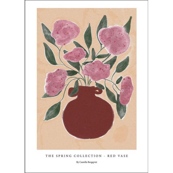 Camilla BergqvistRed VaseA3 アートポスター 北欧 デンマーク イラスト 女性アーティスト、Camilla Bergqvistのイラストレーション・ポスター。 デンマークのCamilla Bergqvistは祖父の...