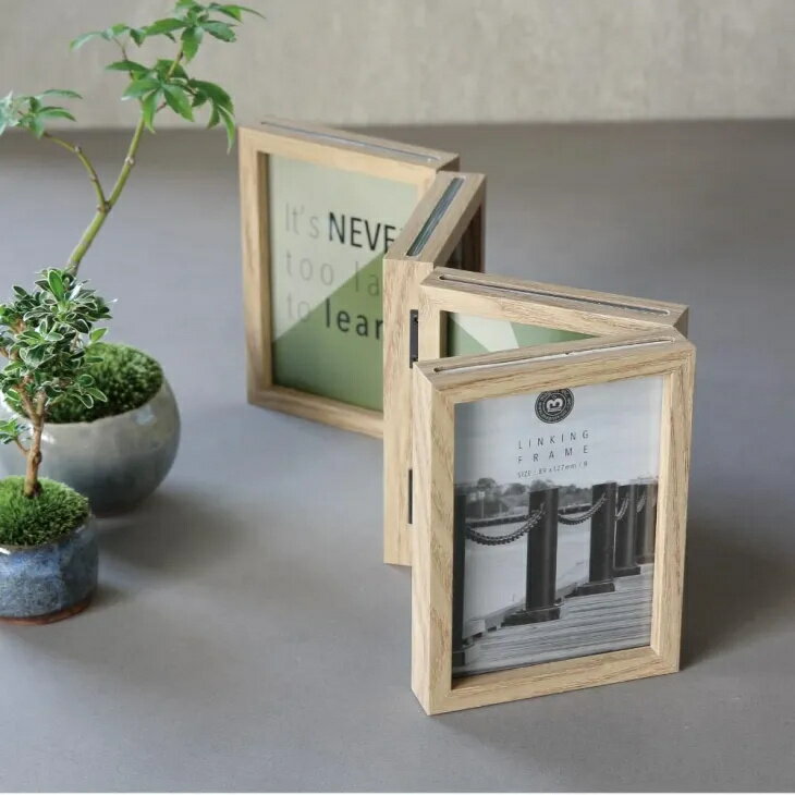 Rakuten - 【フォトフレーム】NS | LINKING FRAME (teak/ash) | フレーム フォトフレーム L版 額縁 木製 ナチュラル おしゃれ インテリア ギフト プレゼント