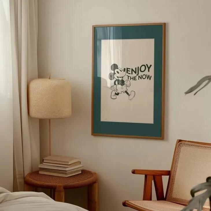 【50x70cm】DISNEY - Enjoy the Now Poster アートプリント/ポスター ディズニー ミッキーマウス