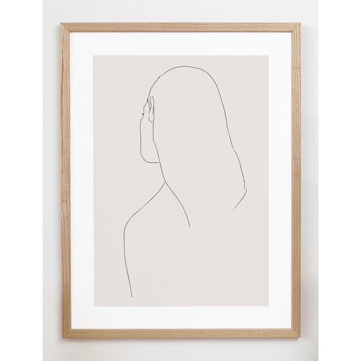 y30x40cmzCARO CARO PRINTS - Woman Portrait Art Print (MODM-4301) | A[gvg/A[g|X^[ k AuXgNg