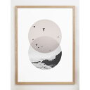 y30x40cmzCARO CARO PRINTS - Scandinavian Circle Art Print (GMTC-0901) | A[gvg/A[g|X^[ k AuXgNg