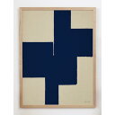 【30x40cm】CARO CARO PRINTS - Navy Blue Art Print (ABST-24) | アートプリント / アートポスター 北欧...