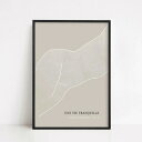 【50x70cm】CARO CARO PRINTS - Neutral Nude Line Art Print (MODM-4501) | アートプリント/アートポスター (50x70cm) 北欧 アブストラクト