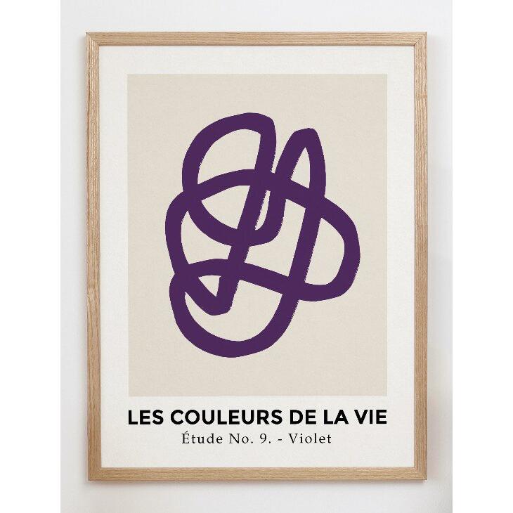 Rakuten - 【30x40cm】CARO CARO PRINTS - Abstract Purple Art Print (GMTC-7401) アートプリント/アートポスター 北欧 アブストラクト