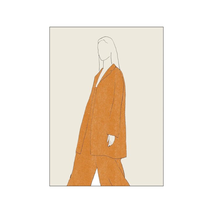 THE POSTER CLUB x Chloe Purpero Johnson | Comfy suit | 30x40cm A[gvg/A[g|X^[ k f}[N