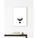 【50x70cm】NOUROM - WATERCOLOR DROPS #7 | 北欧 ポスター スウェーデン アブストラクト モダン モノクロ モノトーン 白黒...