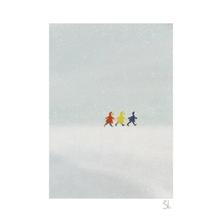 【A4】BLANCA GOMEZ - WINTER FRIENDS アートプリント/ポスター 北欧 スペイン イラスト ブランカゴメス