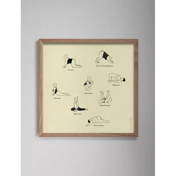 【40x40cm】FINE LITTLE DAY - YOGA POSTER アートプリント/ポスター 北欧 インテリア