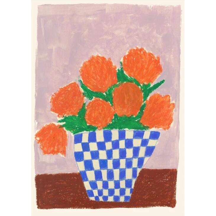 THE POSTER CLUB x Anna Morner - Orange Flowers | 30x40cm A[gvg/A[g|X^[ k f}[N