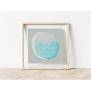 【50x50cm】Fomu illustrations - The earth, blue ocean アートプリント/アートポスター 北欧 デンマーク