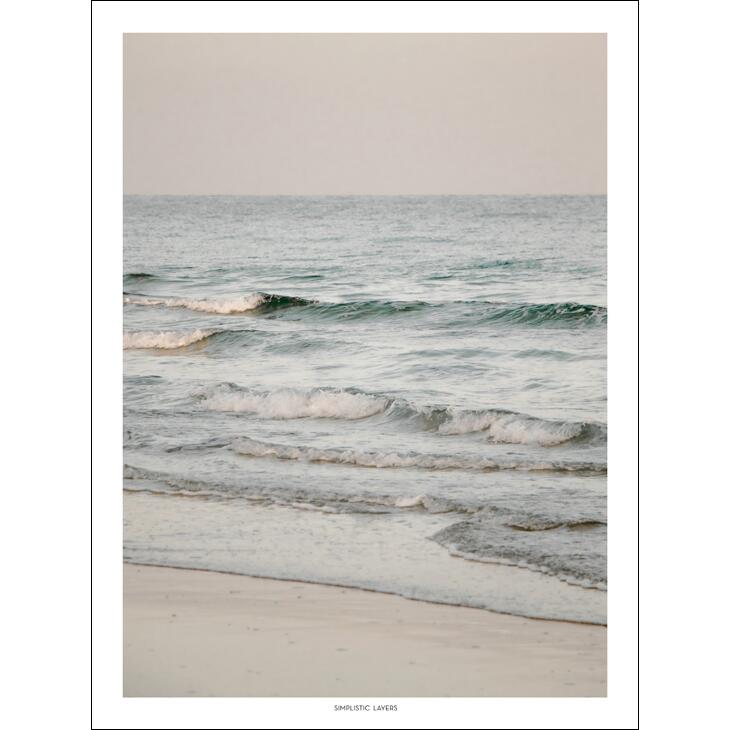 【50x70cm】SIMPLISTIC LAYERS - Maagan Michael Beach (APS89) | アートプリント ポスター 風景 海 シンプル インテリア 写真 おしゃれ 送料込 送料無料