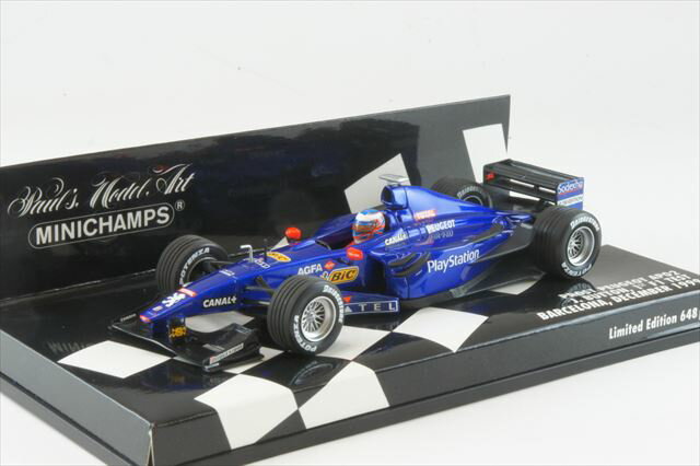 ミニカー 1/43 ミニチャンプス MINICHAMPS (400990119) プロスト プジョー AP02 J.Button F1 初テスト バルセロナ 1999年12月