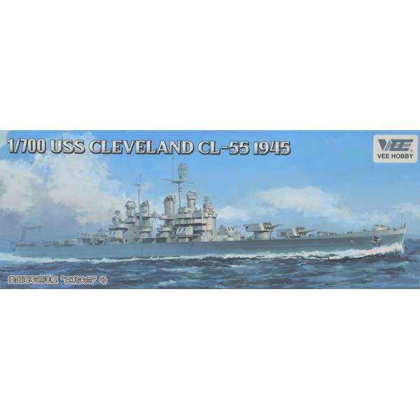 ヴィー・ホビー 1/700 米海軍 軽巡洋艦 クリーブランド CL-55 1945年 「デラックス版」 スケールモデル VEEE57020