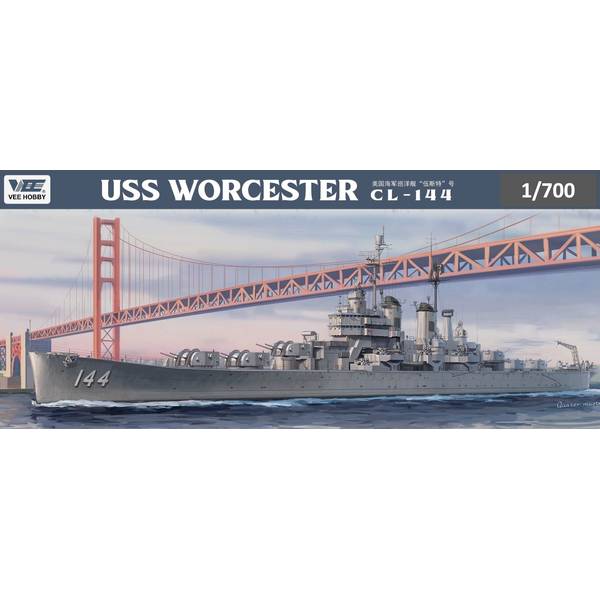 ヴィー・ホビー 1/700 米海軍 軽巡洋艦 USS ウースター CL-144 「デラックス版」 スケールモデル VEEE57015