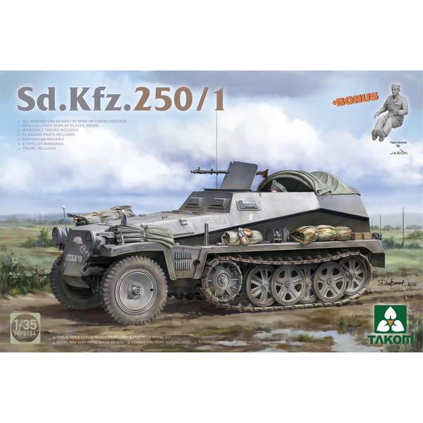 樂天商城 - タコム 1/35 Sd.Kfz.250/1 軽装甲兵員輸送車 スケールモデル TKO2184