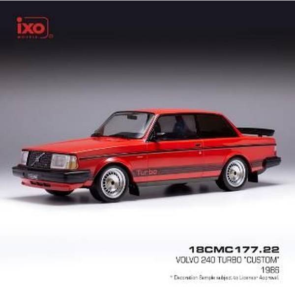 イクソ 1/18 ボルボ 240 ターボ カスタム 1986 レッド 完成品ミニカー 18CMC177
