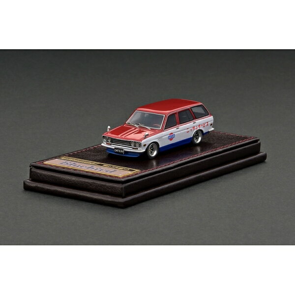 イグニッションモデル 1/64 ダットサン ブルーバード 510 ワゴン レッド/ホワイト/ブルー 完成品ミニカー IG2882