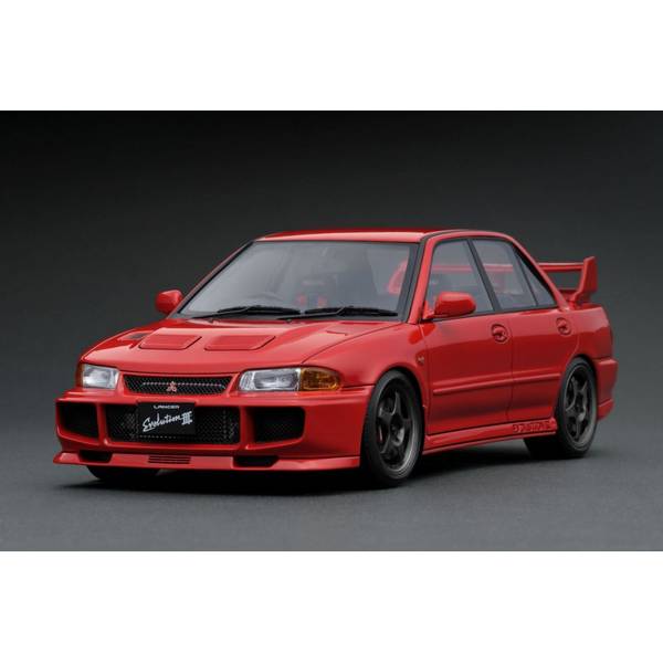 イグニッションモデル 1/18 ミツビシ ランサーエボリューション III GSR CE9A レッド 完成品ミニカー IG3550