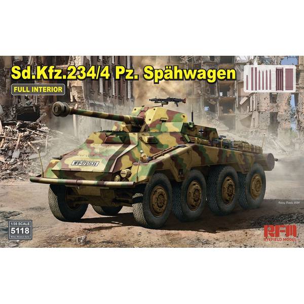 Rakuten - ライフィールドモデル 1/35 Sd.Kfz.234/4 重装甲車 w/フルインテリア スケールモデル RFM5118