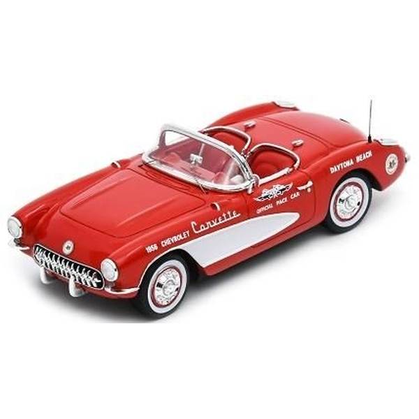 シュコー 1/43 シボレー コルベット C1 V8 1956 デイトナ ペースカー レッド 完成品ミニカー 43U00048