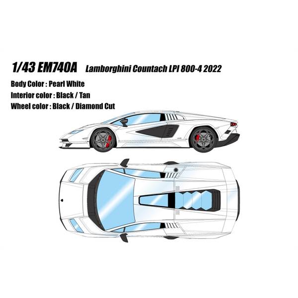 Rakuten - アイドロン コレクション 1/43 ランボルギーニ カウンタック LPI 800-4 2022 パールホワイト 完成品ミニカー EM740A
