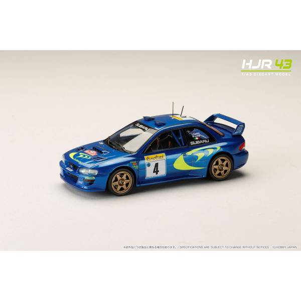 ホビージャパン 1/43 スバル インプレッサ No.4 1998 WRC ラリー・モンテカルロ 4位 P.リアッティ/F.ポンス 完成品ミニカー HJR431003B