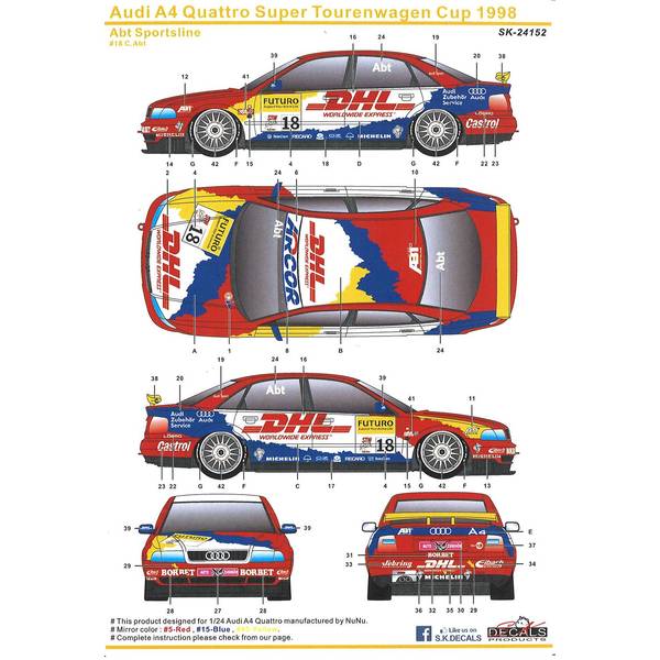 プラッツ 1/24 アウディ A4 クワトロ 1996 BTCCチャンピオン 1998 ドイツ スーパー...