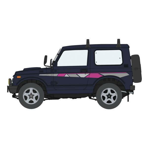 ハセガワ 1/24 スズキ ジムニー(JA11-3型) w/ベースキャリア スケールモデル 20744