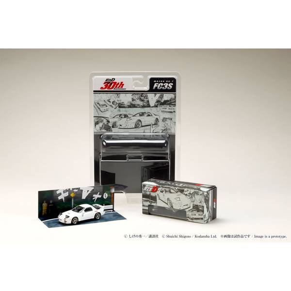 ホビージャパン 1/64 マツダ RX-7 FC3S RedSuns 頭文字D 高橋 涼介 VS 藤原 拓海 完成品ミニカー HJDMD003A