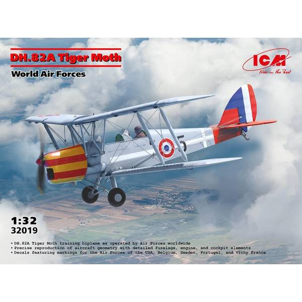 ICM 1/32 DH.82A タイガーモス(World Air Forces) スケールモデル 32019