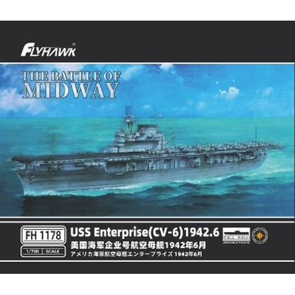 エンタープライズはヨークタウン級航空母艦の2番艦です。太平洋戦争の開戦前に建造され、終戦まで生き残った航空母艦の内の一隻で、太平洋戦争の多くの海戦に参加しました。何度もの損傷と修繕を受けながら太平洋戦争を戦い抜いた本艦は「ビッグE」をはじめ、多くの愛称が与えられ、親しまれました。終戦後は復員任務に従事し、一万人以上の人をアメリカ本土へ輸送しました。付属品・PEパーツ×7シート・デカール×1・金属製パーツ×9・3Dプリンター製パーツ×1メーカー名：フライホークスケール：1/700形態：スケールモデルメーカー型番：FLYFH1178S▼商品登録日：2025年05月26日