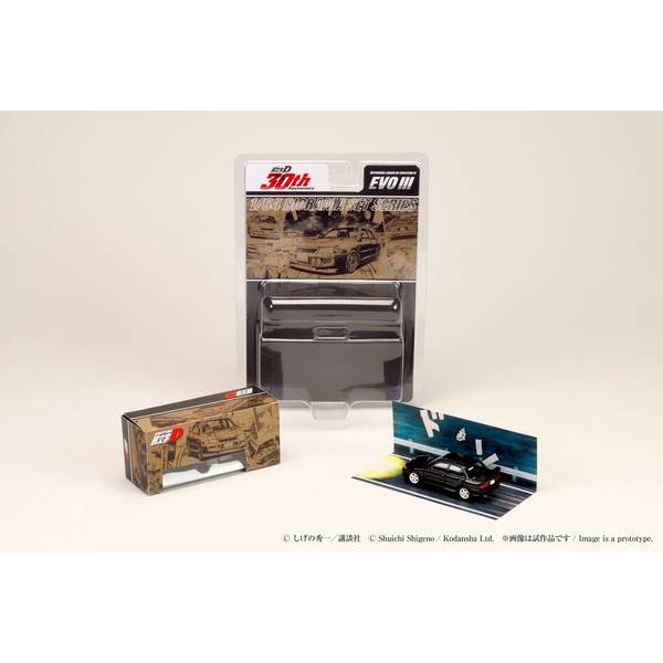 ホビージャパン 1/64 ミツビシ ランサーRSエボリューションIII 頭文字D 須藤 京一 VS 高橋 涼介 完成品ミニカー HJDMD004