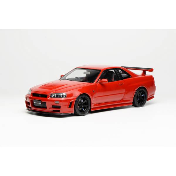 Hot Wheels - MOTORHELIX 1/18 ニッサン スカイライン GT-R R34 CUSTOMIZED VERSION アクティブレッド 完成品ミニカー M83411