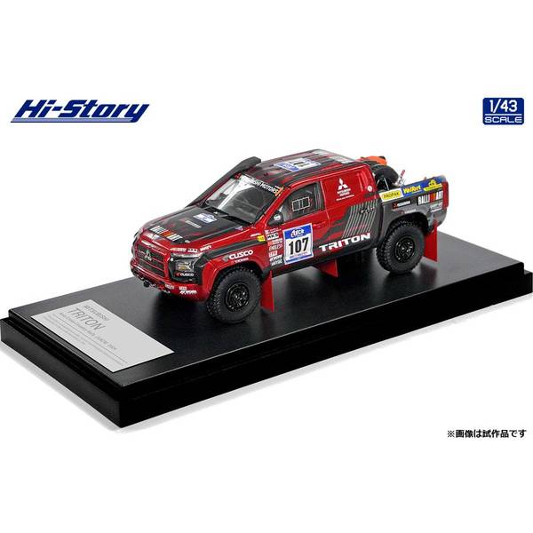Rakuten - ハイストーリー 1/43 ミツビシ トライトン ショートボディ No.107 2024 アジアクロスカントリーラリー 田口勝彦/保井隆宏 完成品ミニカー HS540B