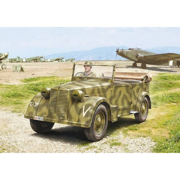 イタレリ 1/35 WW.II イタリア軍 フィアット508CM コロニアル 軍用車 ドライバーフィギュア付属 スケールモデル IT6550