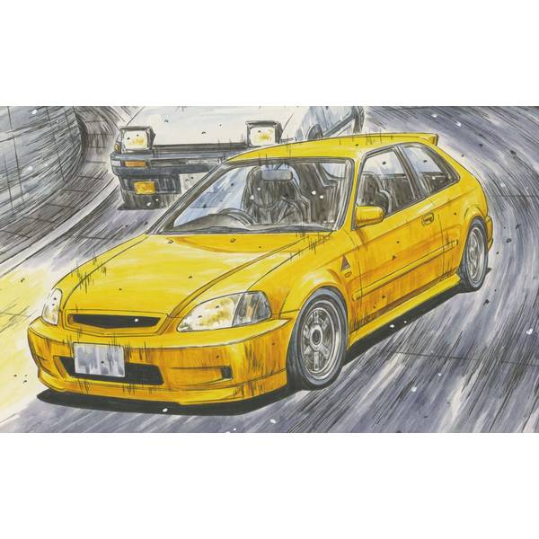 フジミ 1/24 シビックタイプR 二宮大輝 「頭文字D」より キャラクタープラモデル ISD-014