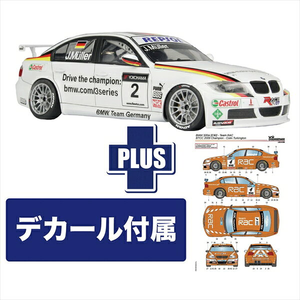 Rakuten - NuNu 1/24 BMW 320si E90 2009 BTCC チャンピオン チーム RAC コリン・ターキントン デカール付属 スケールモデル PN24037LB2