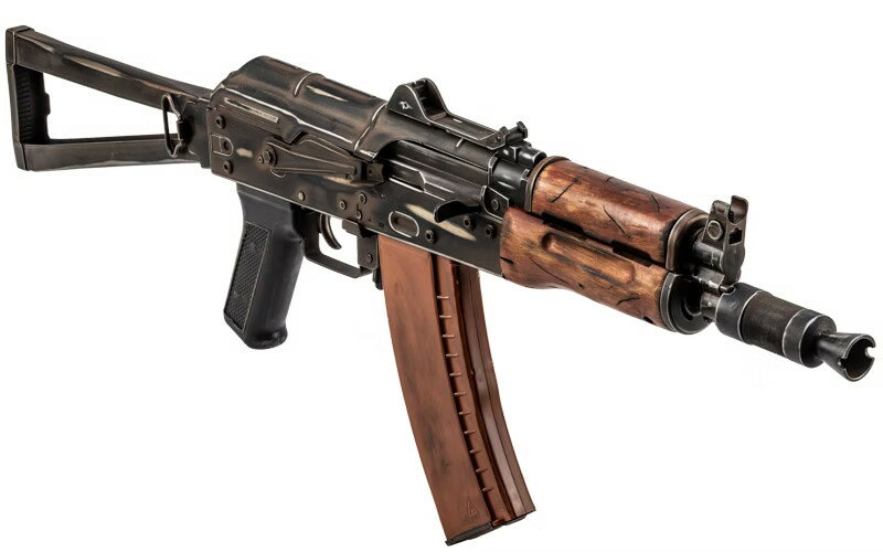 APS Real Wood AKS74U クリンコフ Battle Worn 電動ガン トイガン ASK205BW