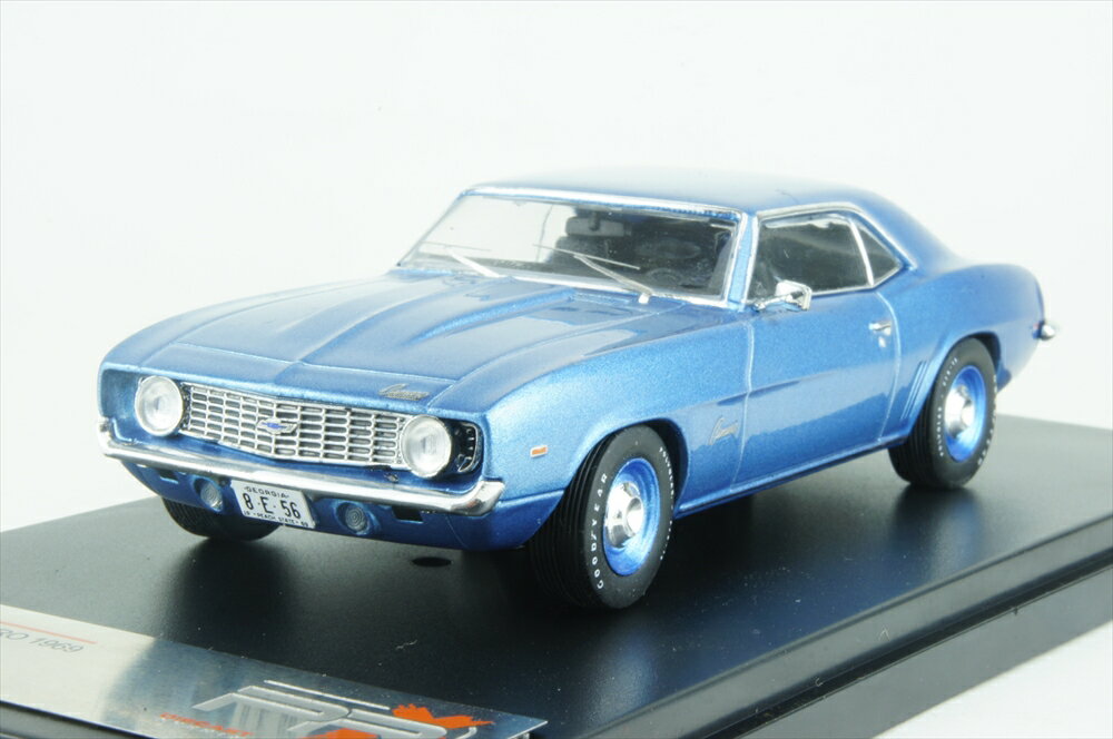 プレミアムX 1/43 シボレー カマロ 1969 ブルー 完成品ミニカー PRD044