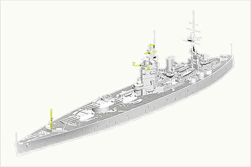 トランペッター 1/700 イギリス海軍戦艦 HMS ロドニー スケールプラモデル 06718