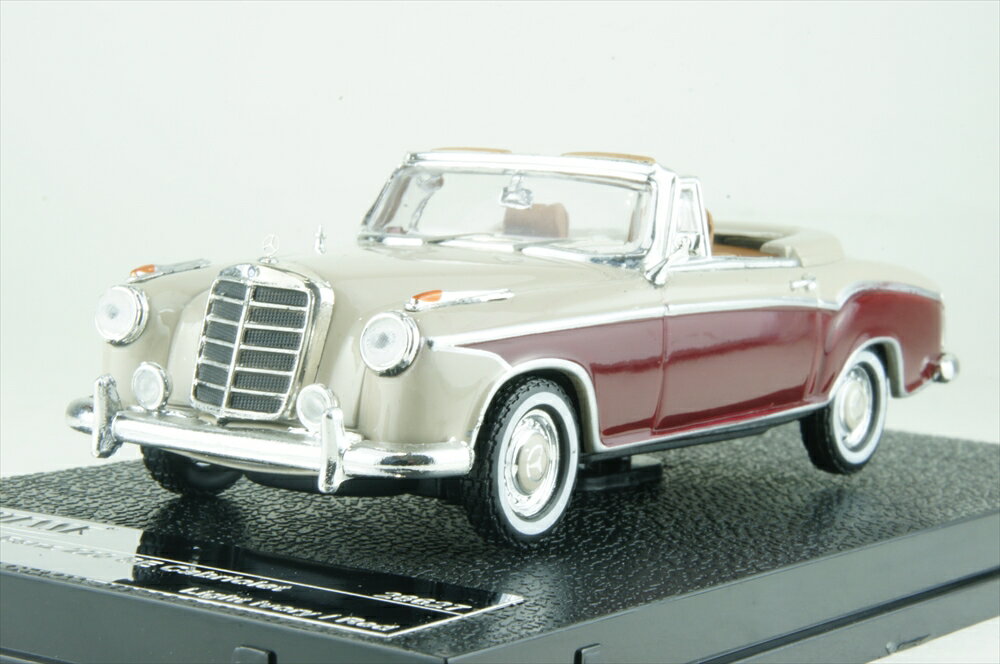 Mercedes Benz - ビテス 1/43 メルセデス・ベンツ 220 SE カブリオレ 1958 ライトアイボリー/レッド 完成品ミニカー 28627