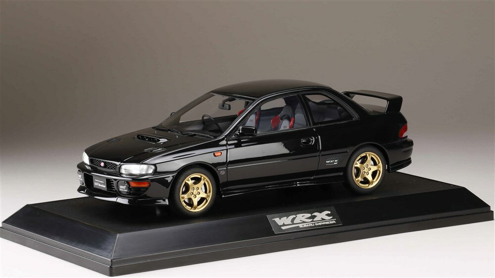 ホビージャパン 1/18 スバル インプレッサ WRX タイプR STiバージョン IV GC8 1997 ブラックマイカ 完成品ミニカー HJ1812EBK