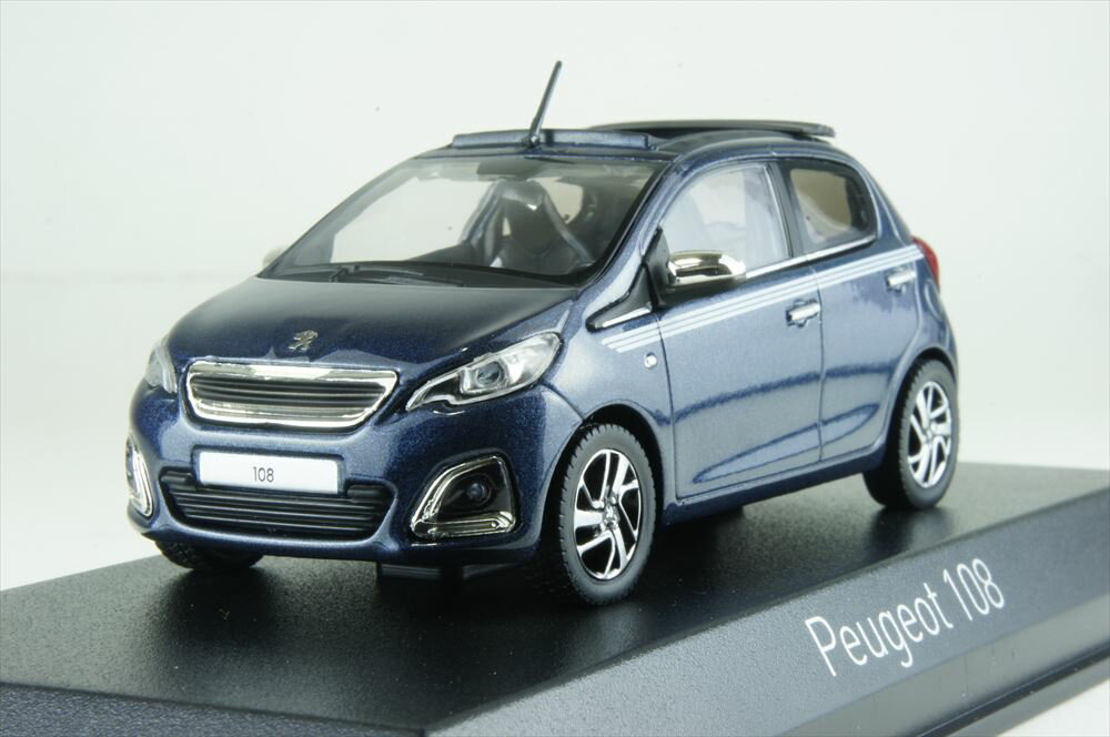 ノレブ 1/43 プジョー 108 トップコレクション 2017 コバルトブルーメタリック 完成品ミニカー 471801