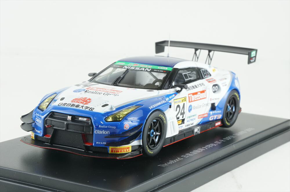 エブロ 1/43 スリーボンド 日産自動車大学校 GT-R No.24 2018 スーパー耐久 KONDO RACING 完成品ミニカー 45682