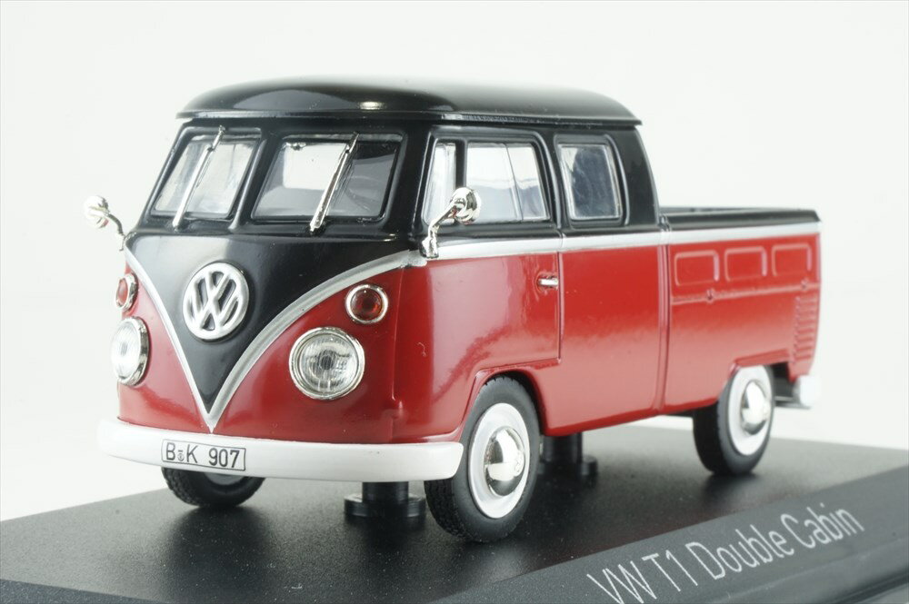 ノレブ 1/43 フォルクスワーゲン T1 ダブルキャビン 1961 レッド/ブラック 完成品ミニカー 840218