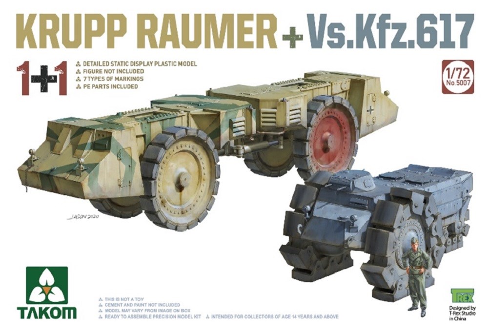 Rakuten - タコム 1/72 クルップ・ロイマー + Vs.Kfz.617 スケールモデル TKO5007