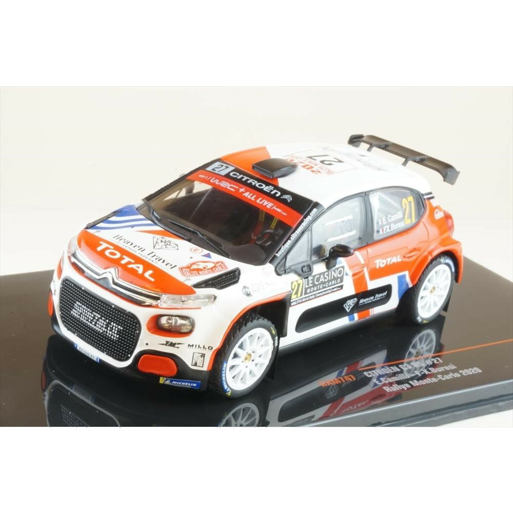 イクソ 1/43 シトロエン C3 R5 2020 WRC3 ラリー・モンテカルロ No.27 E.カミリ/F-X.ブレジ 完成品ミニカー RAM747